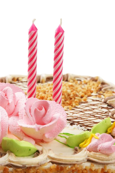 Birthday Cake  Candles on Birthday Cake With Candles   Stock Photo    Observer  6802308