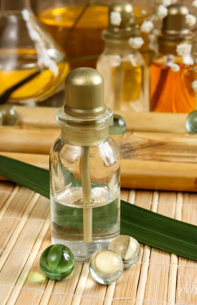 Bottle of cosmetic oils