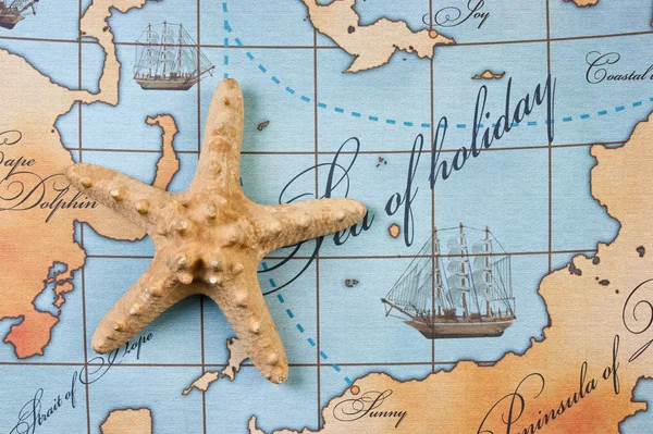 Starfish on map