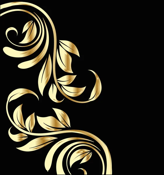 Wedding gold flowers background design by sergey chernov Stock Vector