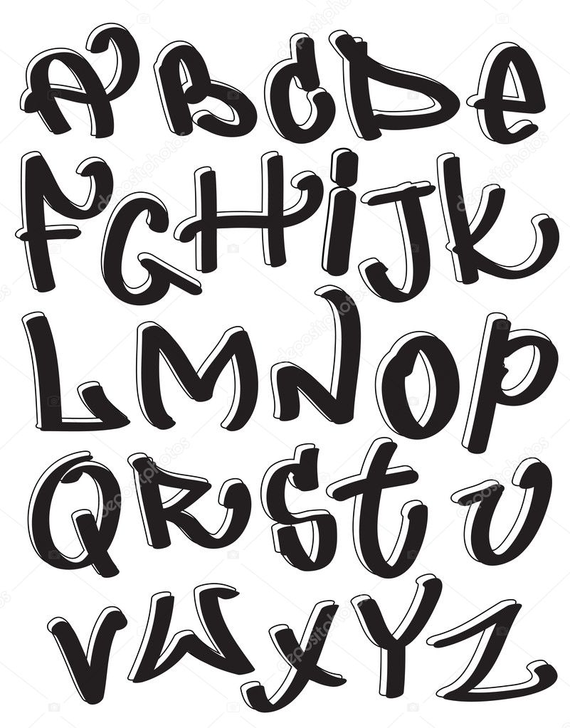 graffiti letters alphabet fonts