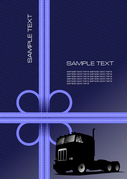 Cover for brochure or template office folder with junction and car images