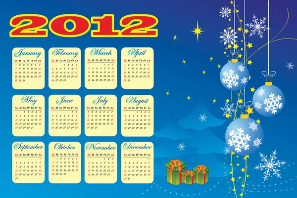 Year Calendar Template on 2012 Year Calendar Template   Stock Vector    Rimantas Abromas