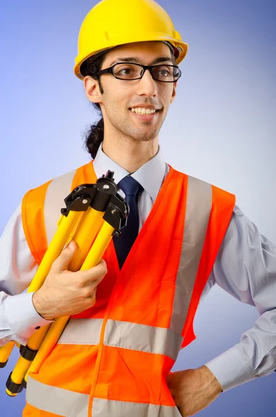 Young construction worker with hard hat — Stock Photo #7208317