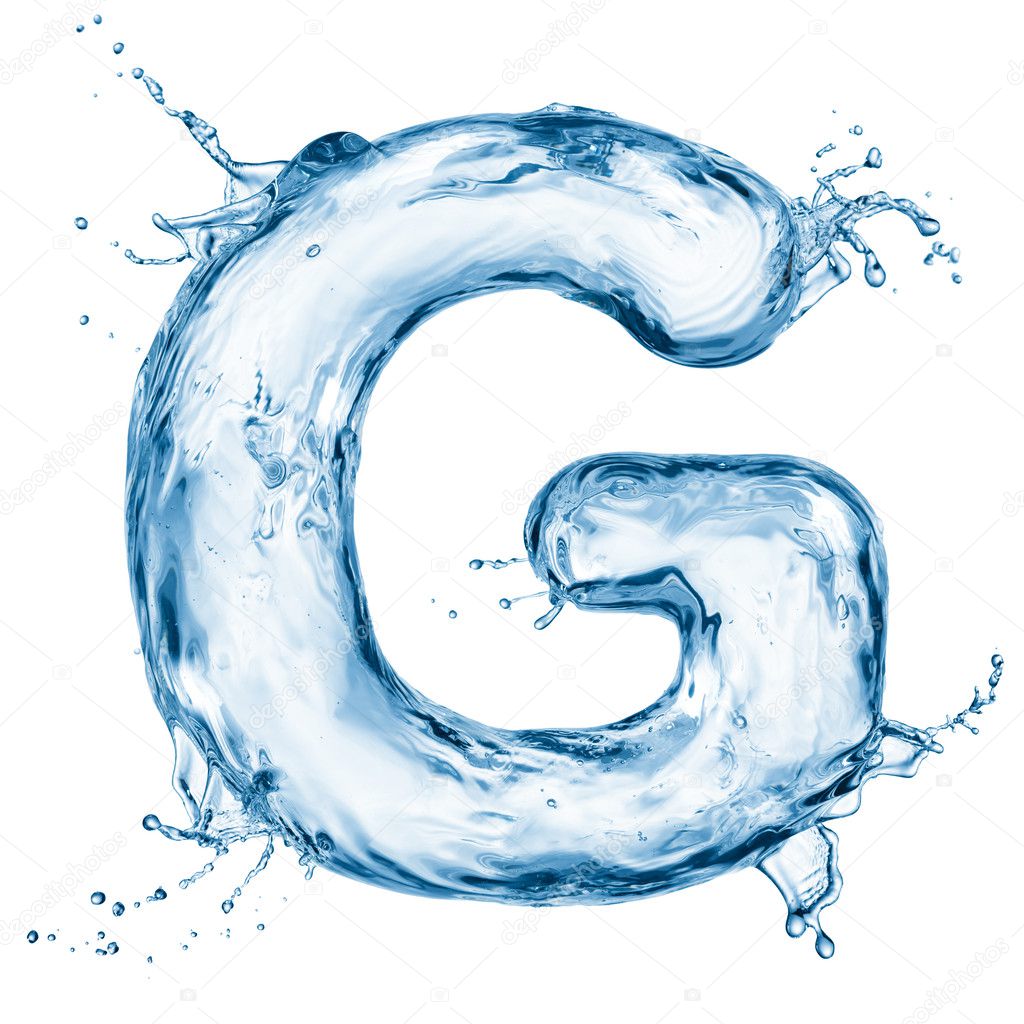 Letras Do Alfabeto De água — Fotografias De Stock © Irochka 7543521