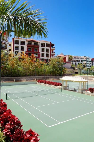 Tennis courts at the luxury hotel, Tenerife island, Spain — Stock Photo #7766931