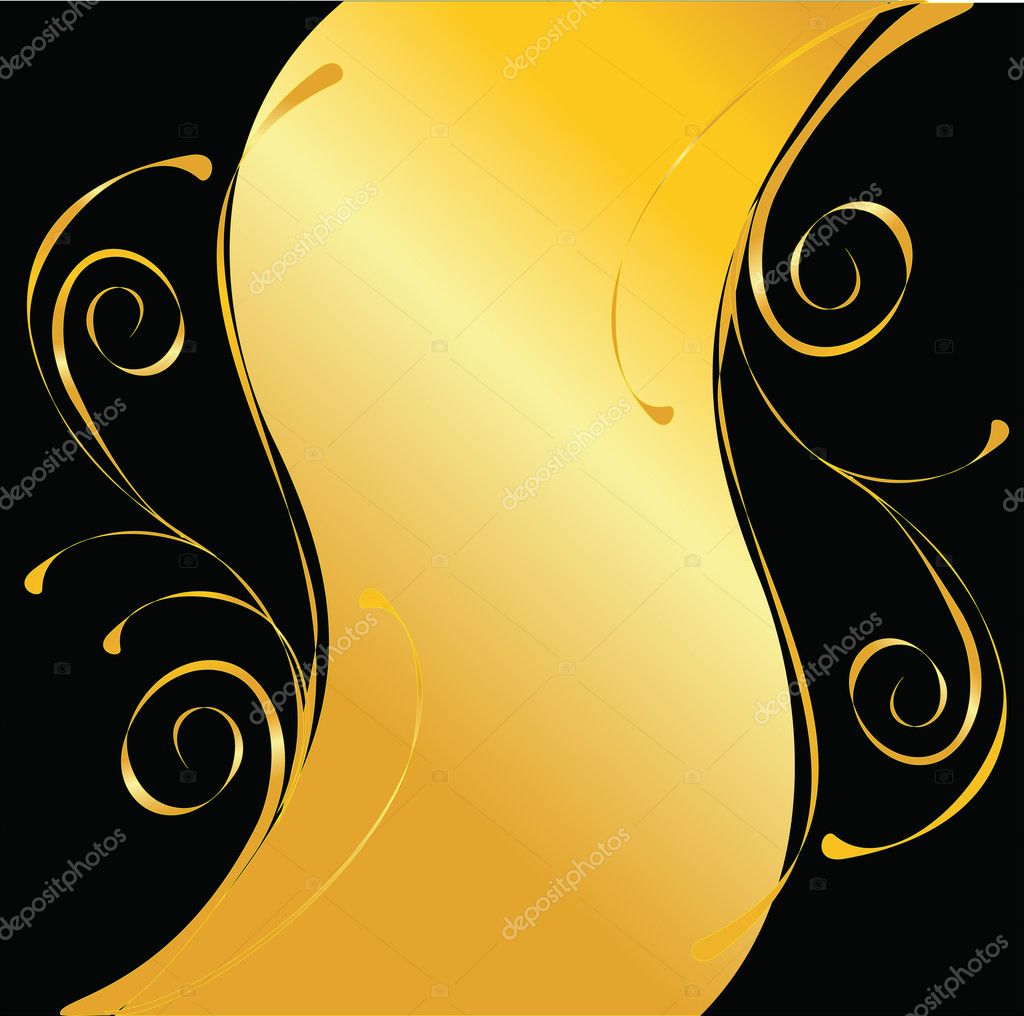 Elegant black and gold background — Stock Vector © natalia ...