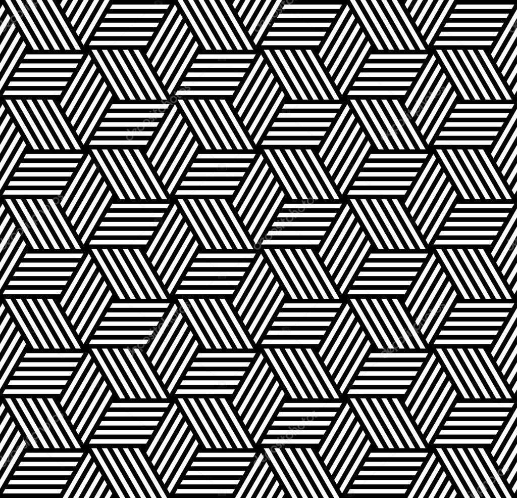 Seamless geometric pattern in op art design. u2014 Stock Vector ...