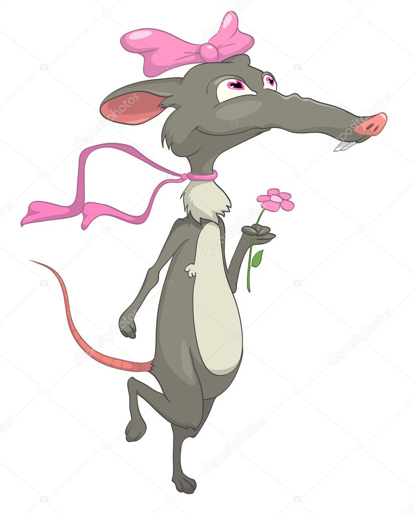 Cartoon Character Rat — Stock Vector © rastudio 6843591