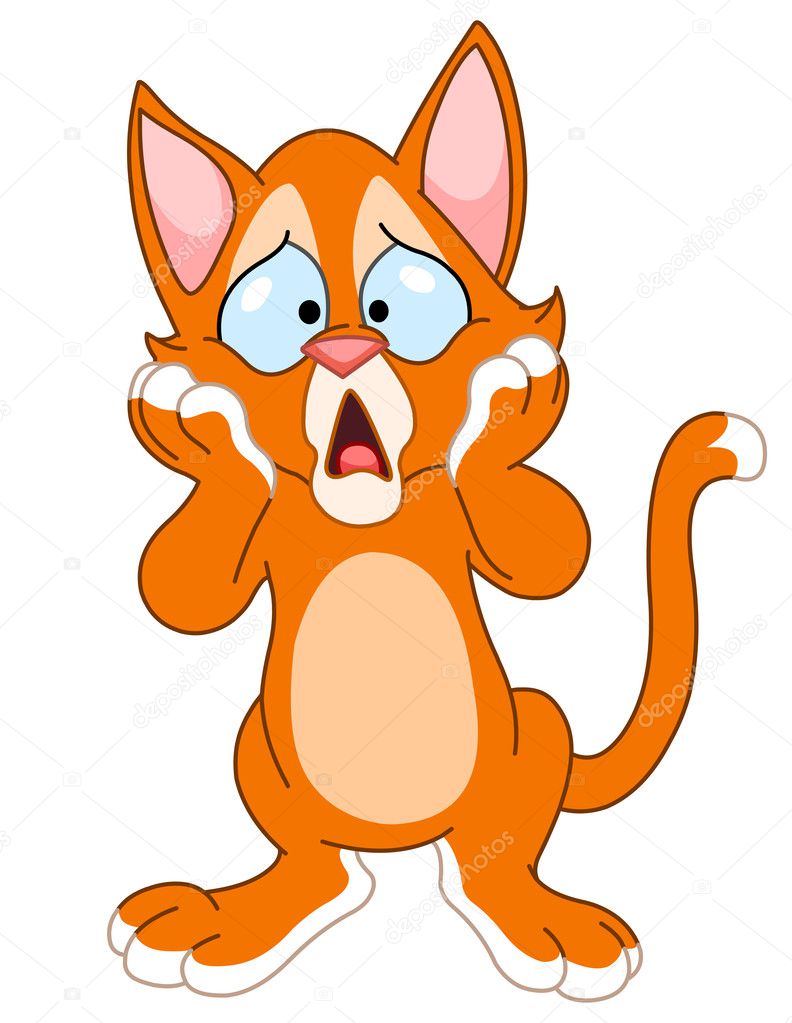 clipart frightened cat - photo #31