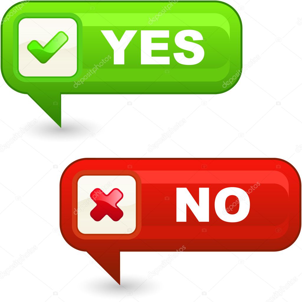 Yes and No button. — Stock Vector © studiom1 #7164766