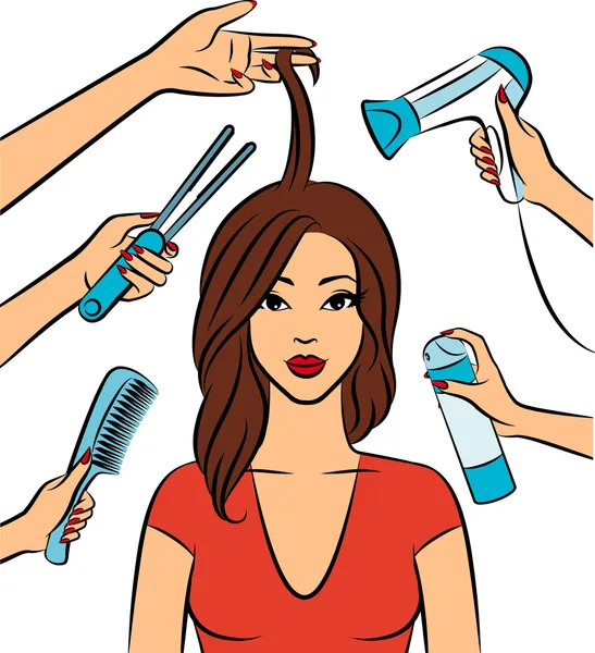 Hairdresser hands for beauty salon