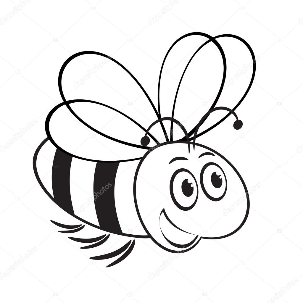  - depositphotos_7578805-Monochrome-illustration-of-cute-bee