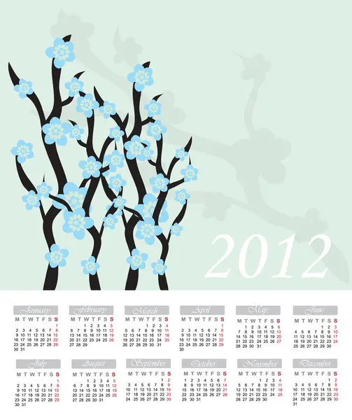 Annual Calendar on Annual Calendar For 2012   Stock Vector    Chantall  6985927