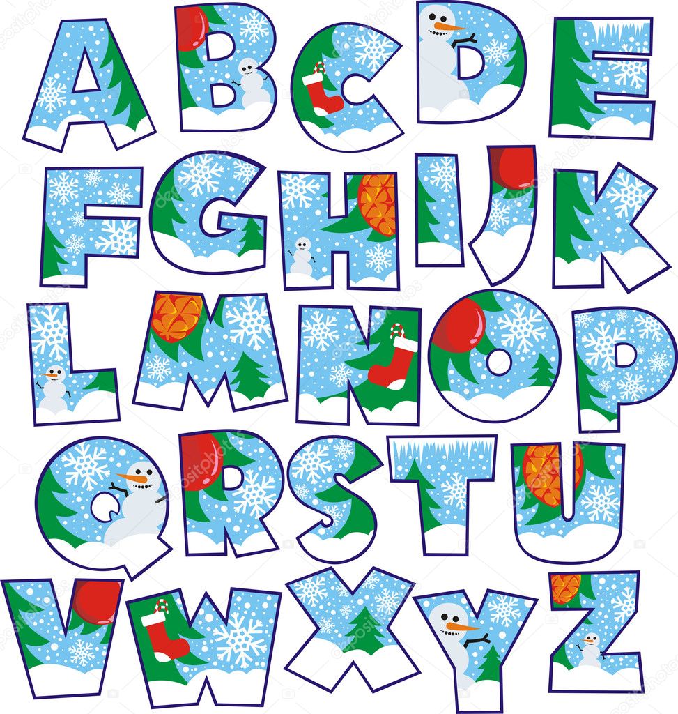 winter alphabet clipart - photo #30