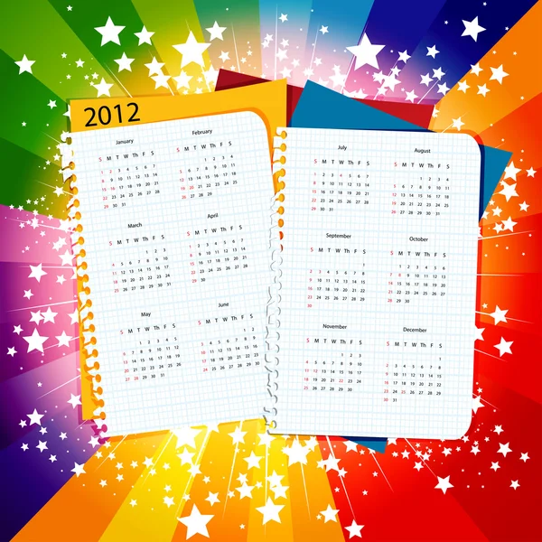 2012 Calendars Free on Calendar 2012   Stock Vector    Milinz  7185675
