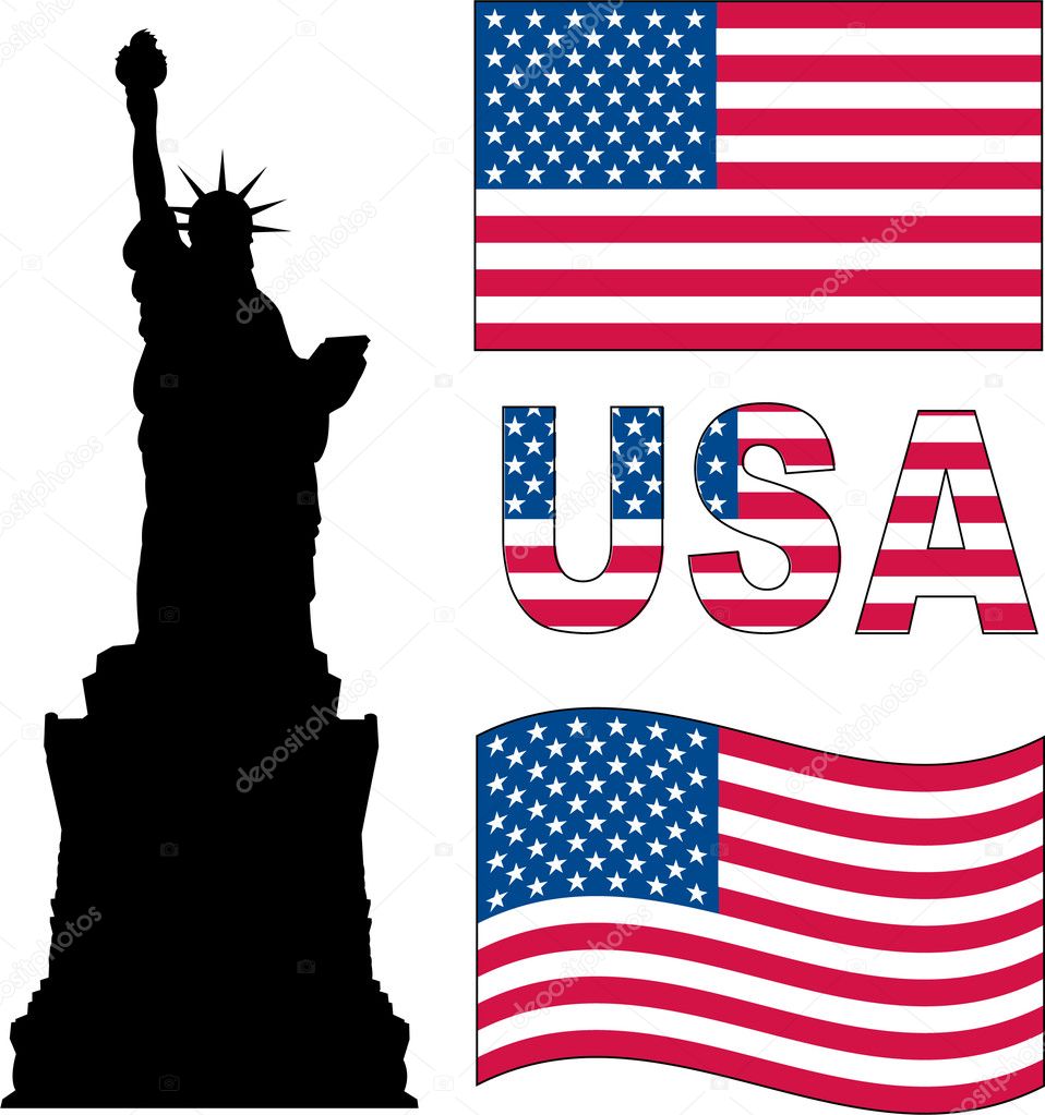 Símbolos de Estados Unidos da América — Vetor de Stock © nebojsa78 #6858717