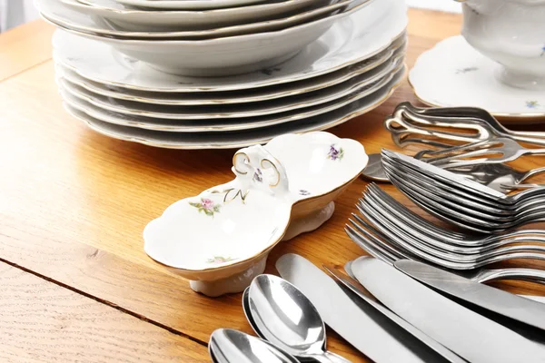 Dishes and cutlery set