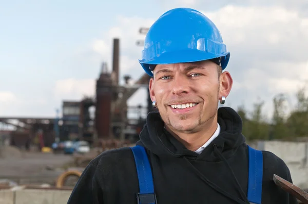 Smiling worker