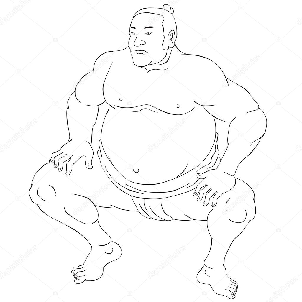 Japanese Sumo Cartoon