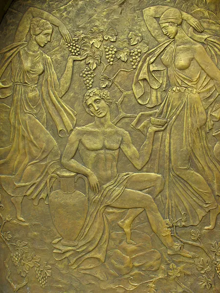 Copper bas-relief on the basis of ancient myths