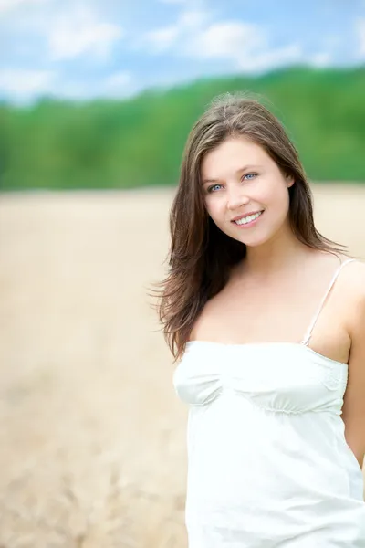 Outdoor portrait of a cute teen closeup by Jochen Schoenfeld Stock Photo