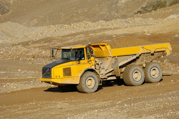 Yellow mining dump truck — Stock Photo #7249424