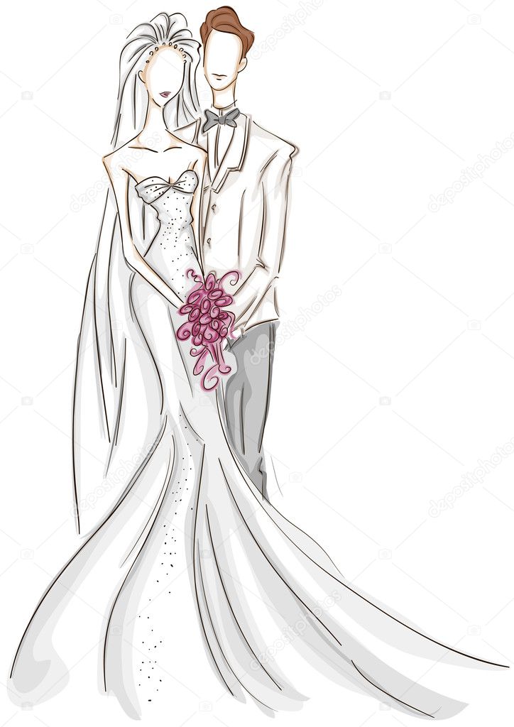 Bride Groom Sketch