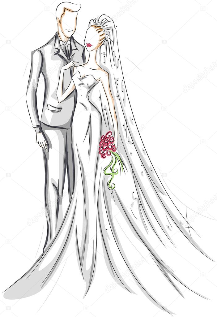 Bride Groom Sketch