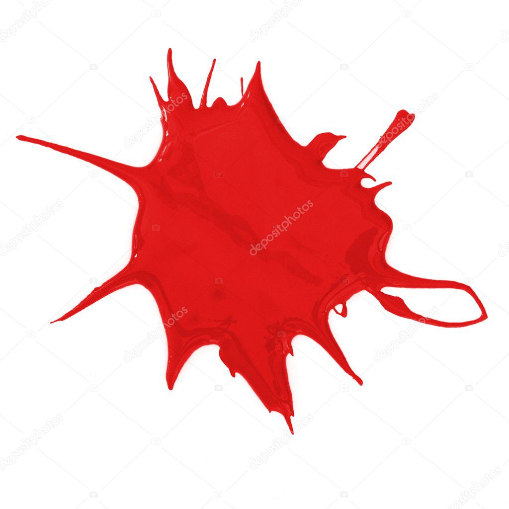 red paint blob