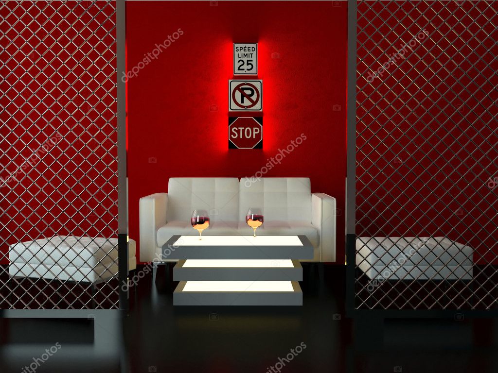 Design av interiör av moderna bar — stockfotografi © kosheen #7814577