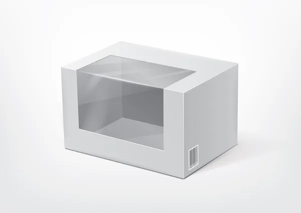 Cardboard box with a transparent plastic window