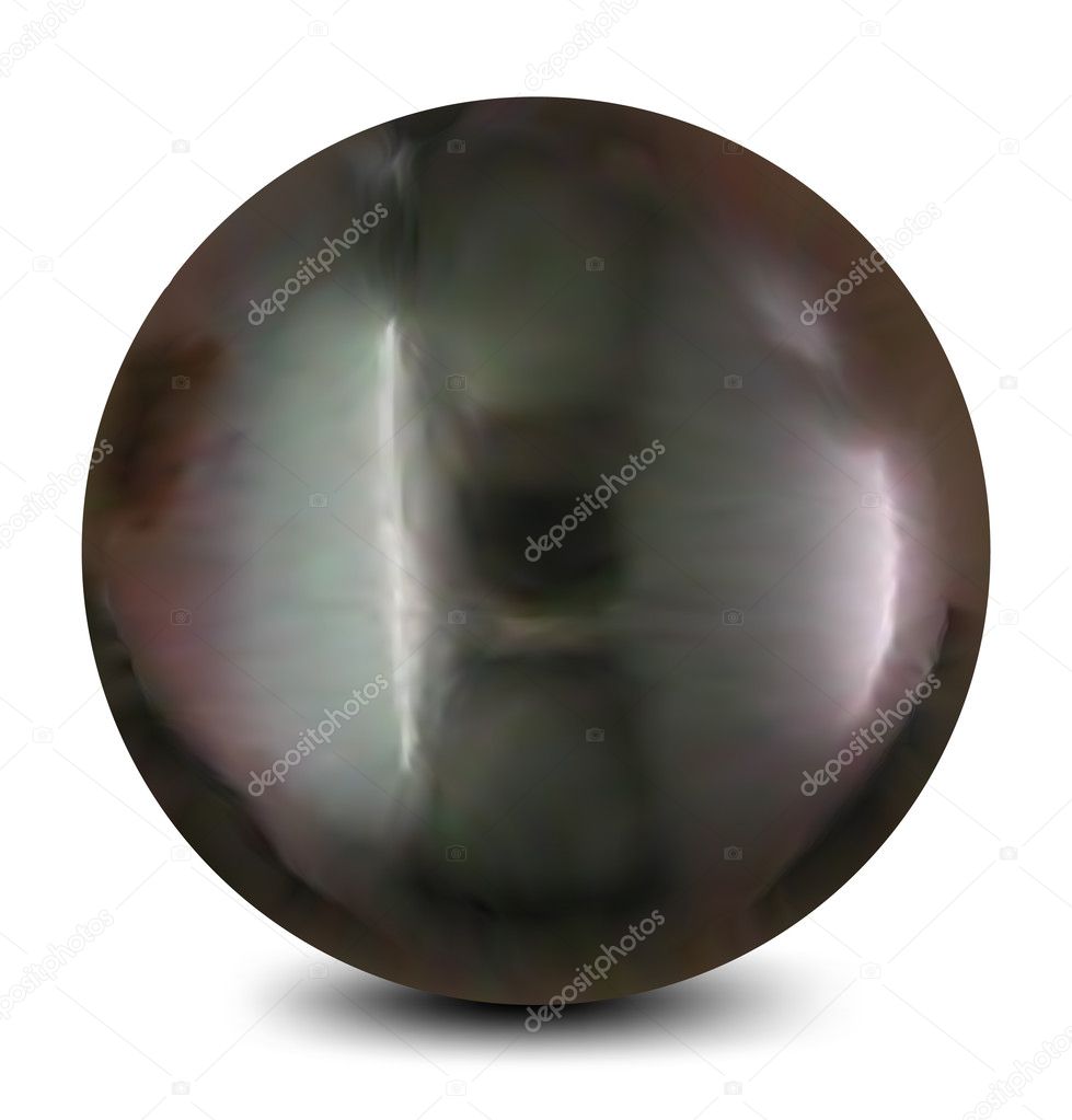 Black pearl on a white background. Vector — Stock Vector © emaria #6933413