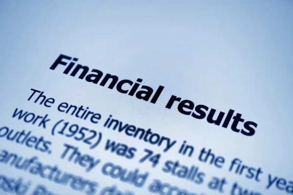 Financial result words