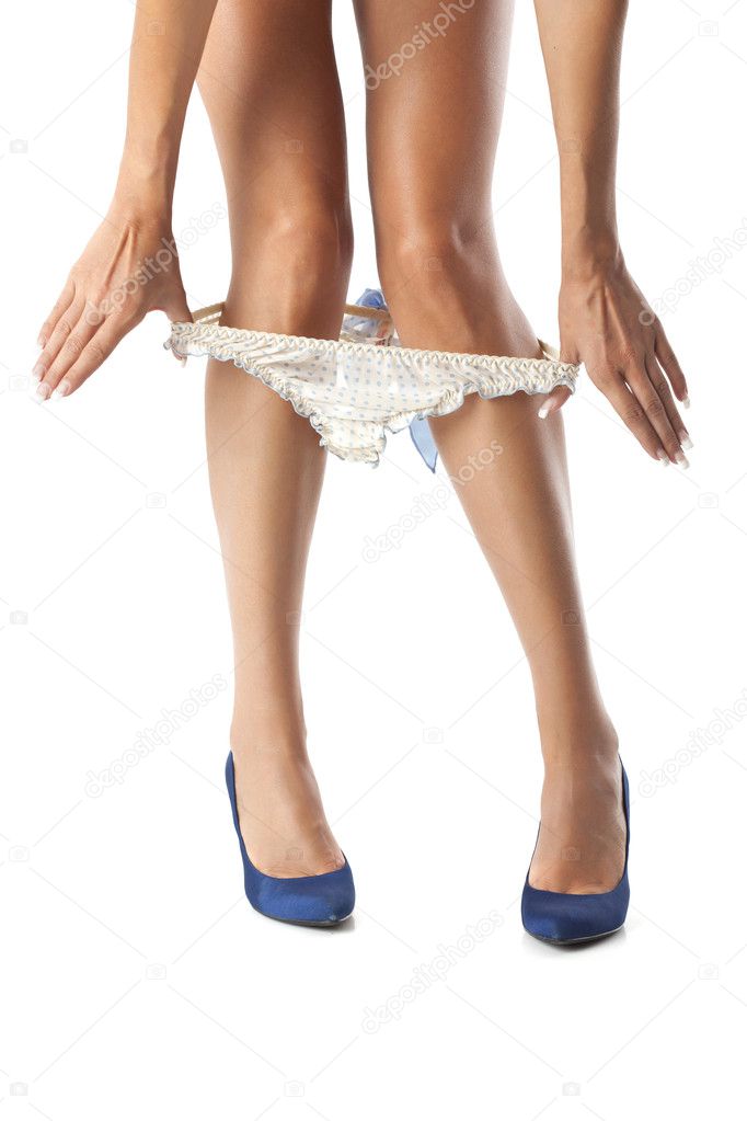 Sexy Girl taking her panties off
