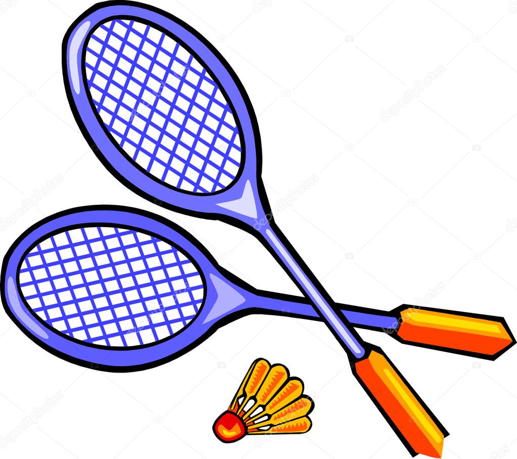 Cartoon Badminton Racquet