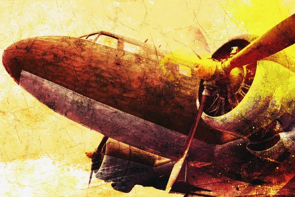 Grunge old military plane