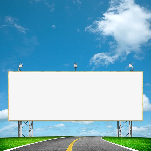 Highway and blank billboard