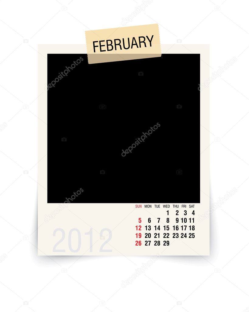 empty february calendar