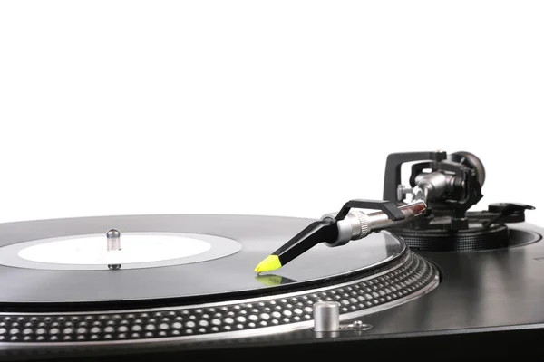 Turntable with the needle on the vinyl