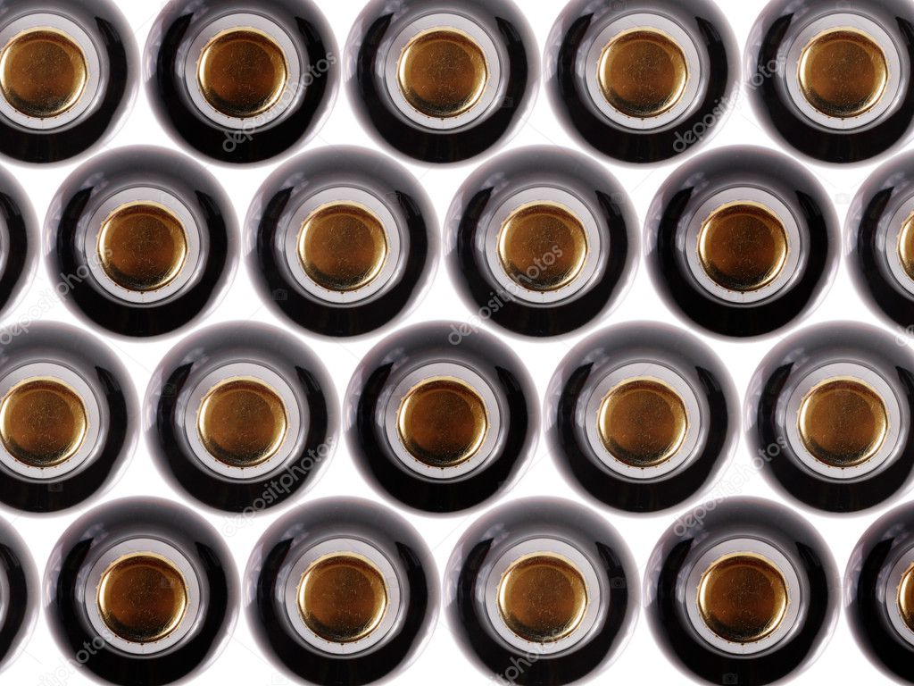 Beer bottles top view — Stock Photo © ronstik 7716158