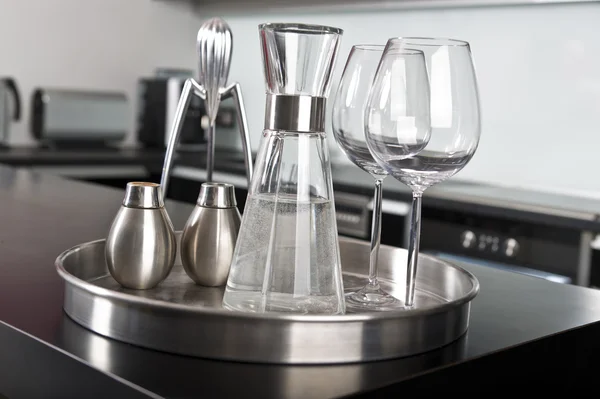 Carafe of water with glasses