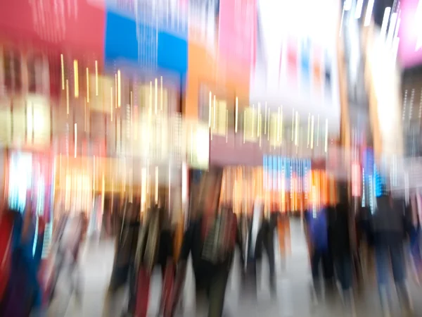 Motion blurred city life