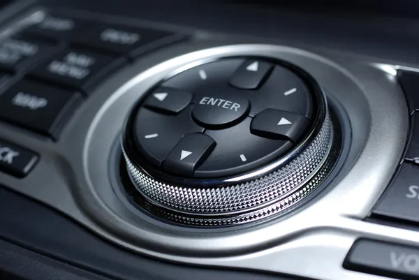 Modern control interface. Interior of luxury japanese car.