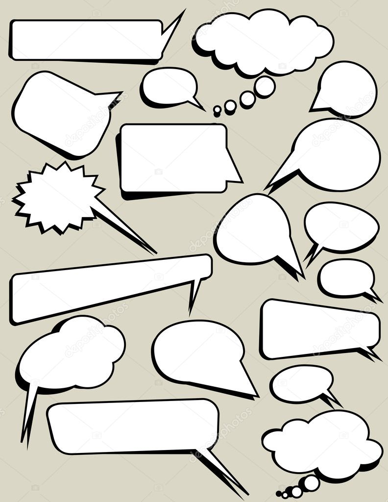 cartoon speech bubbles