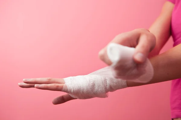 Wrist bandage (color toned image; shallow DOF)