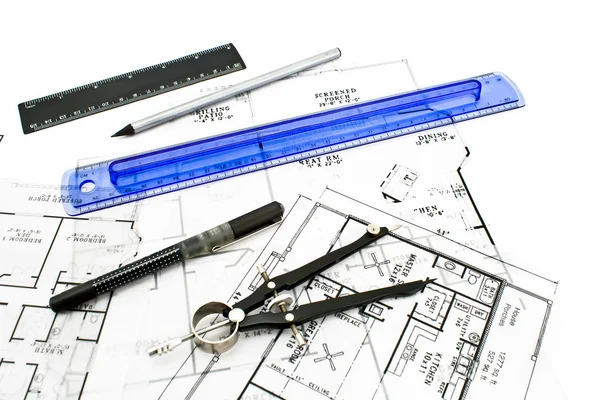 House plan blueprints with drawing tools