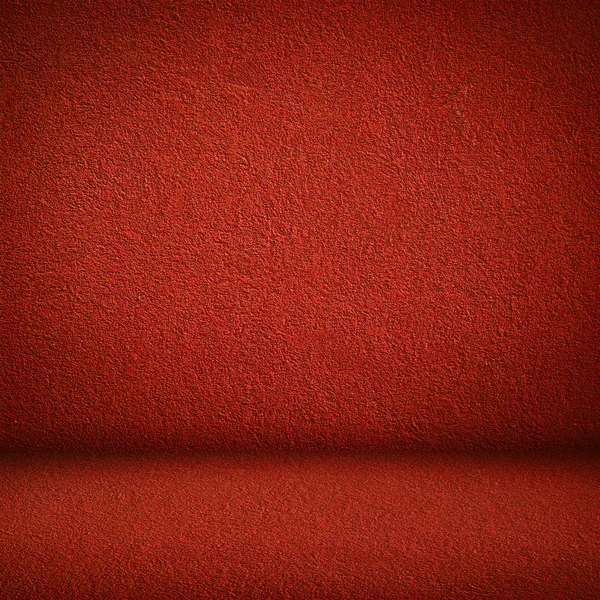 Red wall and floor interior