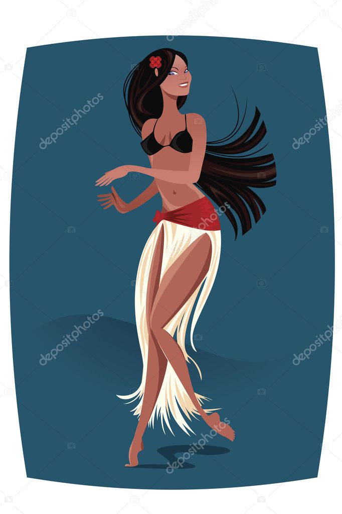 Hula Dancer Stock Vector Image By MelleFrenchy 6885474