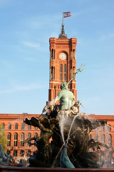 Rathaus and Neptune Fountain in Berlin